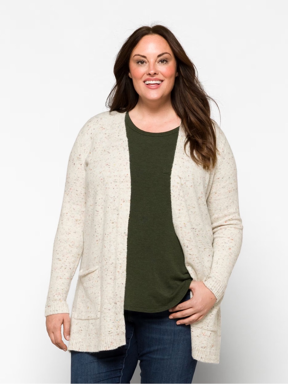 Love Ellie Wells Cardigan Cream 2X